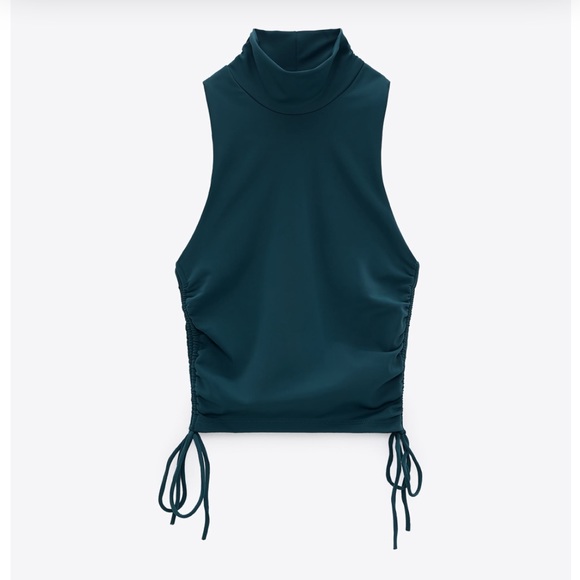 Zara Ruched Stretchy Top - Picture 1 of 9